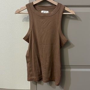 Madewell Brightside Rib Cutaway Tank size small